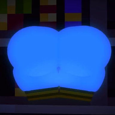 1boy, 1girl, 3d, allie (slipperyt), animated, big ass, buttjob, faceless male, ghost, ghost girl, guard, library, male human/female ghost, minecraft, slipperyt