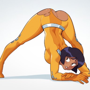 1girls, alex (totally spies), ass, big ass, female, female only, jack-o pose, spread legs, suoiresnu, totally spies