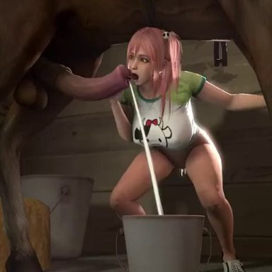 3d, 3d (artwork), :0, animated, big breasts, big penis, cum, cum drip, cum dripping, dead or alive, dicesfm, ejaculation, equine, equine penis, handjob