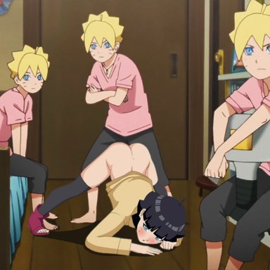 ass, ass focus, ass grab, ass up, bed, bedroom, bedroom sex, black hair, blue eyes, boruto: naruto next generations, boy34edits, brother and sister, brothers, cute, doggy style