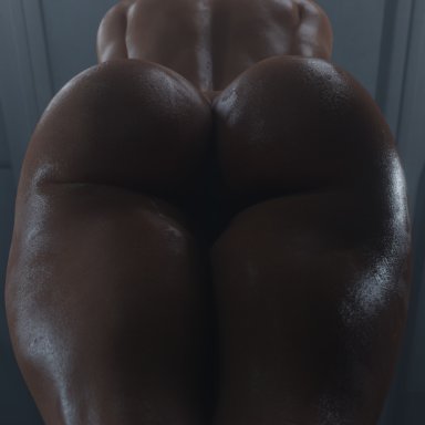 ass, big ass, female, jill valentine, resident evil, resident evil 3 remake, solo, steps3d, wet skin