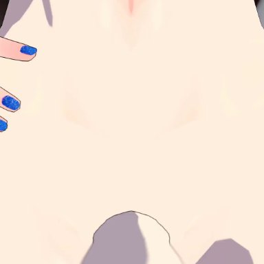 3d, animal ears, animated, blonde hair, breasts, futa on male, futanari, happy sex, looking at viewer, nail polish, nipples, no sound, nude, oral, penis