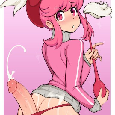 afrobull, cum, gym uniform, jakuzure nonon, kill la kill, light-skinned female, light-skinned male, light skin, penis, uncensored