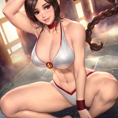 1girls, abs, avatar the last airbender, big breasts, blush, breasts, cleavage, female, female only, large breasts, neoartcore, solo, ty lee
