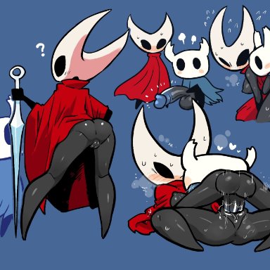 1boy, 1girls, big penis, brother and sister, crap-man, erection, female, hollow knight, hornet (hollow knight), incest, incest (lore), insects, insects, male, penetration