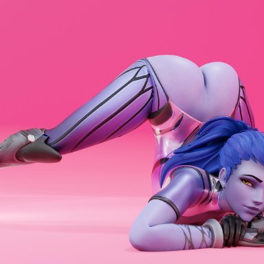 3d, big ass, blender, highres, jack-o pose, jackochallenge, overwatch, tayra, widowmaker