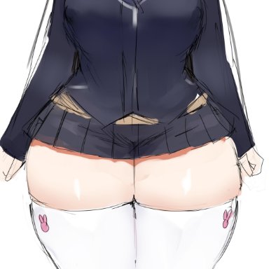 1girls, absurd res, artist request, black hair, black jacket, black skirt, blazer, bow, bowtie, breasts, clothing, curvaceous, female, hi res, jacket