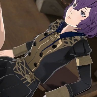 3d, animated, bernadetta von varley, blowjob, blush, covering face, creampie, cum, cum in pussy, cum inside, cum leaking, drooling, embarrassed, fellatio, fire emblem