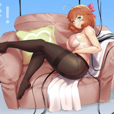 1girls, ass, big ass, big breasts, bra, breasts, cleavage, female, female only, large breasts, lingerie, lulu-chan92, pantyhose, penny polendina, rwby