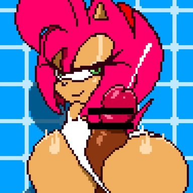 amy rose, angelauxes, animated, ass, balls, bedroom eyes, big ass, big balls, big butt, big penis, black bars, bodily fluids, buttjob, censored, clothing