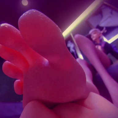 2021, allfs3d, animated, blender, blender (software), feet, feet on face, feet up, femdom, foot fetish, foot focus, foot lick, foot worship, k/da evelynn, k/da series