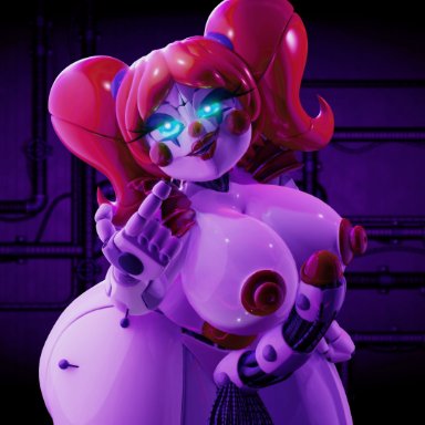 3d, animatronic, big breasts, chubby, circus baby, circus baby (fnaf), curvy, five nights at freddy's, five nights at freddy's: sister location, futa only, futanari, glowing eyes, huge butt, sister location, tagme