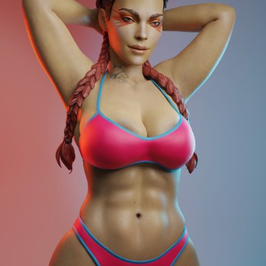 1girls, 3d, abs, apex legends, big breasts, blender, breasts, cleavage, dark-skinned female, dark skin, female, female only, francis brown, large breasts, loba