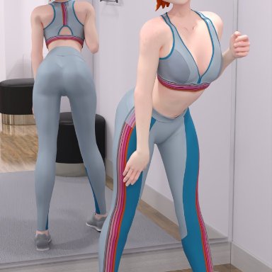 3d, 3d (artwork), ben 10, cartoon network, daz3d, daz studio, gwen tennyson, mirror, pin3d, pose, posing, sports bra, sportswear