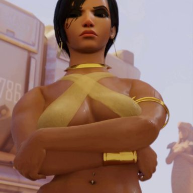 3d, animated, ankha, ankha ride (minus8), brown skin, dancer, meme, overwatch, pharah, tagme, thank you, video