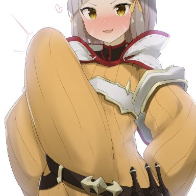 1futa, animal ears, balls, bulge, clothed, clothed futanari, clothing, erect penis, erection, erection under clothes, ftnranat, fully clothed, futa only, futanari, grey hair