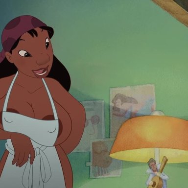 lilo and stitch, disney, nani pelekai, big breasts, big tits, dark-skinned female, dark skin, delicious