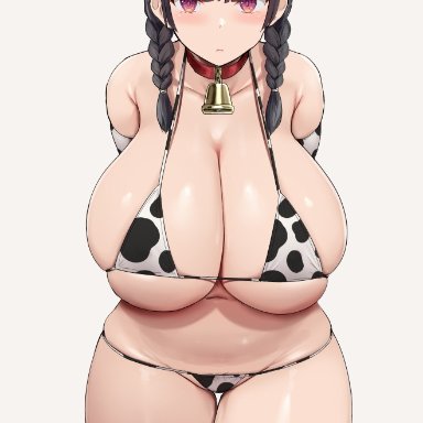 artist request, big breasts, bikini, black hair, giant breasts, gigantic breasts, huge breasts, tagme