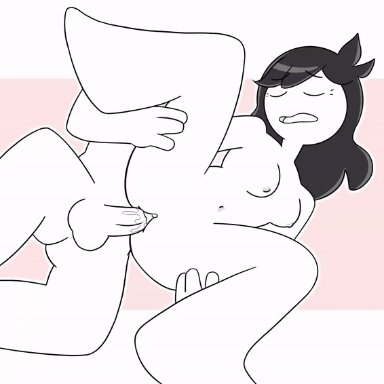 1female, 1male, 2020, animated, ass, belly button, black hair, breasts, closed eyes, deep penetration, eyebrow visible through hair, jaiden animations, jaidens mom, lifting leg, male