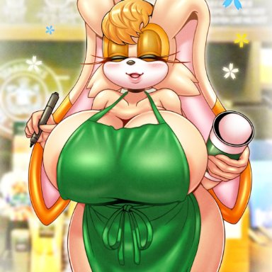 anthro, breasts, bunny girl, cleavage, female, huge breasts, iced latte with breast milk, large breasts, michiyoshi, milf, sega, sex, smile, sonic (series), sonic the hedgehog (series)
