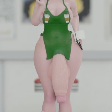 3d, big breasts, big penis, futanari, mei (overwatch), overwatch, wxokyy