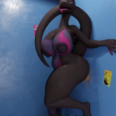 1boy1girl, 1girls, 2021, 3d, 3d (artwork), abdominal bulge, animated, anthro, big breasts, blender (software), breasts, butt, digital media (artwork), duo, erection