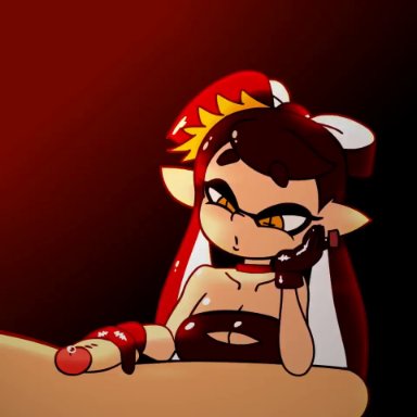 animated, breasts, callie (splatoon), cleavage, female, minus8, nintendo, penis, splatoon, tagme, video