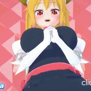 anonbluna, cum in pussy, cum inside, maid, maid uniform, miss kobayashi's dragon maid, naked, ppppu, riding, sound, tohru (dragon maid), video