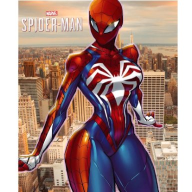 arms out, big thighs, bodysuit, city, costume, edit, edited, female, female focus, female only, genderbent, huge thighs, large breasts, looking away, marvel