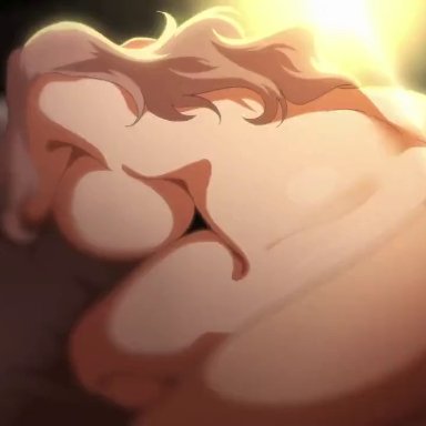 animated, ass, ass jiggle, bed, big penis, breasts, censored, doggy style, huge ass, huge breasts, idolmaster, jiggle, kumako (kumakonoh), long hair, no sound