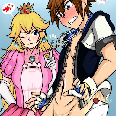 chastity cage, color, embarrassed, femdom, key, kingdom hearts, malesub, mario (series), princess peach, small penis, small penis adoration, small penis humiliation, sora, super mario bros., super smash bros.