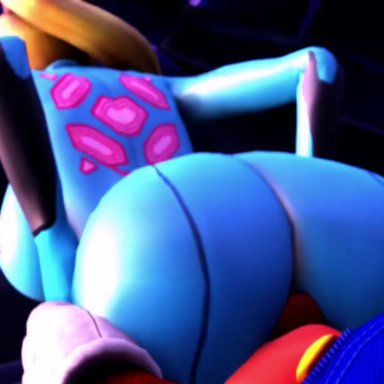 big ass, crossover, cunnilingus through clothes, kishi, mario, metroid, moaning, samus aran, sound, tight clothes, video, zero suit, zero suit samus