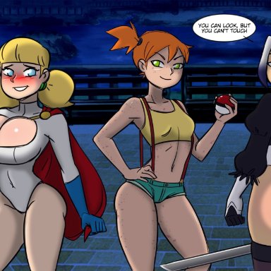 ass, ben 10, big ass, big breasts, blush, breasts, candy pail, cosplay, crossover, dc comics, denim shorts, freckles, gwen tennyson, halloween, huge breasts