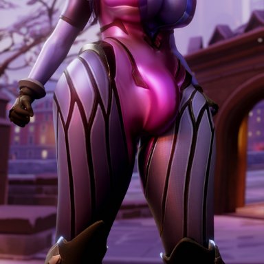 3d, blender, bulge, clothing, futanari, huge ass, huge breasts, ivorynsfw, overwatch, wide hips, widowmaker