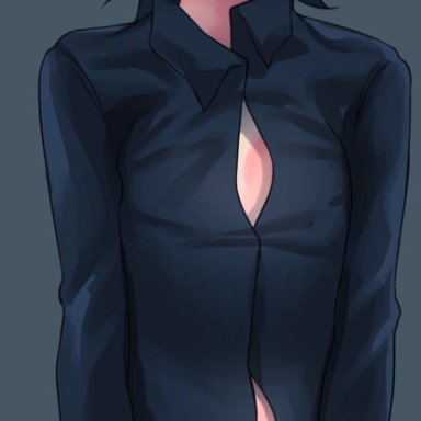 1girls, black eyes, black hair, black shirt, boruto: naruto next generations, bottomless, clothed, clothing, female, female focus, female only, flat chest, glasses, half-closed eyes, legs