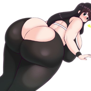 1girls, absurdres, ass, big ass, breasts, female, female only, fladdykin, highres, huge ass, huge breasts, komi-san wa komyushou desu, komi shouko, looking at viewer, looking back