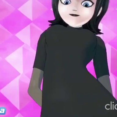 animated, anonbluna, ass shake, ass up, bent over, big breasts, big penis, black hair, blue eyes, bouncing breasts, breasts, clothed sex, clothing, cum in pussy, cum inside