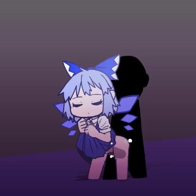 animated, cirno, fairy, female, pirate seal, touhou, video