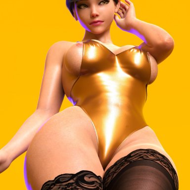 3d, blizzard entertainment, busty, female, female focus, female only, hourglass figure, milapone, overwatch, pinup, pinup pose, pose, posing, solo, tagme