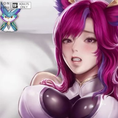 ass, big breasts, big penis, large penis, league of legends, milkychu, pussy, pussy juice, star guardian series, star guardian xayah, tagme, video, xayah