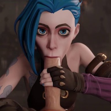 3d, animated, arawaraw, arcane, arcane jinx, blender, blowjob, evilaudio, jinx (league of legends), league of legends, pov, sound, tagme, video