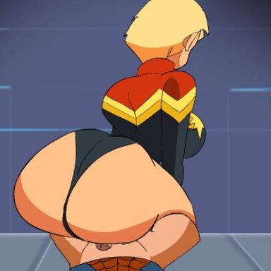 1boy, 1boy1girl, 1girls, animated, ass, ass shake, avengers, big ass, big breasts, big butt, blonde hair, bottom heavy, breasts, bubble butt, buttjob