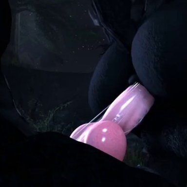 3d, anal, anal penetration, animal genitalia, animal penis, animated, anthro, anthro on anthro, anthro penetrated, anthro penetrating, anthro penetrating anthro, balls, bethesda softworks, big balls, big butt