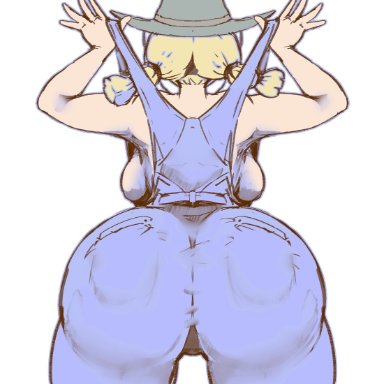 1girls, ass, big ass, big breasts, big butt, blonde hair, breasts, doodle, fat ass, hat, huge ass, large ass, nintendo, pokemon, pokemon breeder (pokemon)