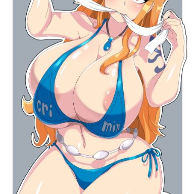 nami, one piece, senak012, shounen jump, tagme