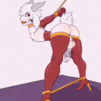 asriel dreemurr, bondage, cum, femboy, furry, furry only, gay, handjob, jacking off, jerkingoff, male, penis, pinkanimations, sound, tagme