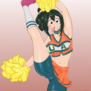 1futa, balls, big breasts, big penis, breasts, bulge, cheerleader, citrusfro, clothed, clothing, erection, erection under clothes, fully clothed, futa only, futanari