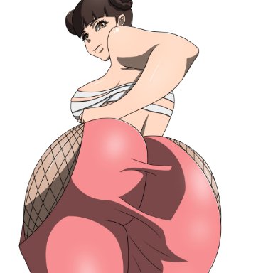 1girls, ass, bandages, big ass, blunt bangs, boruto: naruto next generations, bottom heavy, brown eyes, brown hair, curvaceous, curvy, curvy body, curvy female, curvy figure, dat ass