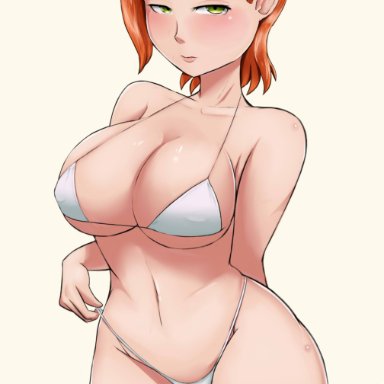 allbeatnik, ben 10, bikini, cartoon network, gwen tennyson, swimsuit, tagme, white bikini, white swimsuit