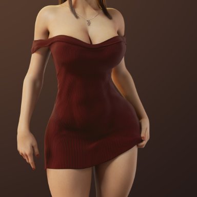 1girls, 3d, batesz, big breasts, blender, breasts, cleavage, female, female only, glasses, hoop earrings, lara croft, large breasts, looking at viewer, tomb raider